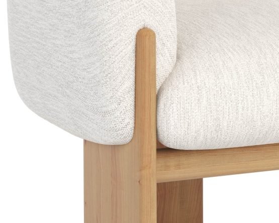Trine Lounge Chair - Rustic Oak Dove Cream - Image 6