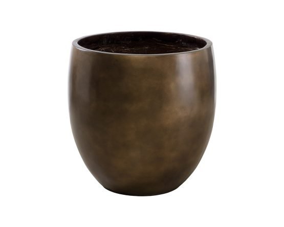 Aster Planter - Large - Round Antique Bronze Look