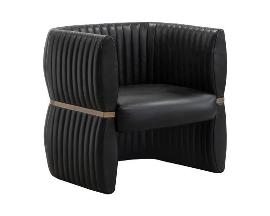 Tryor Lounge Chair Vintage Black Night