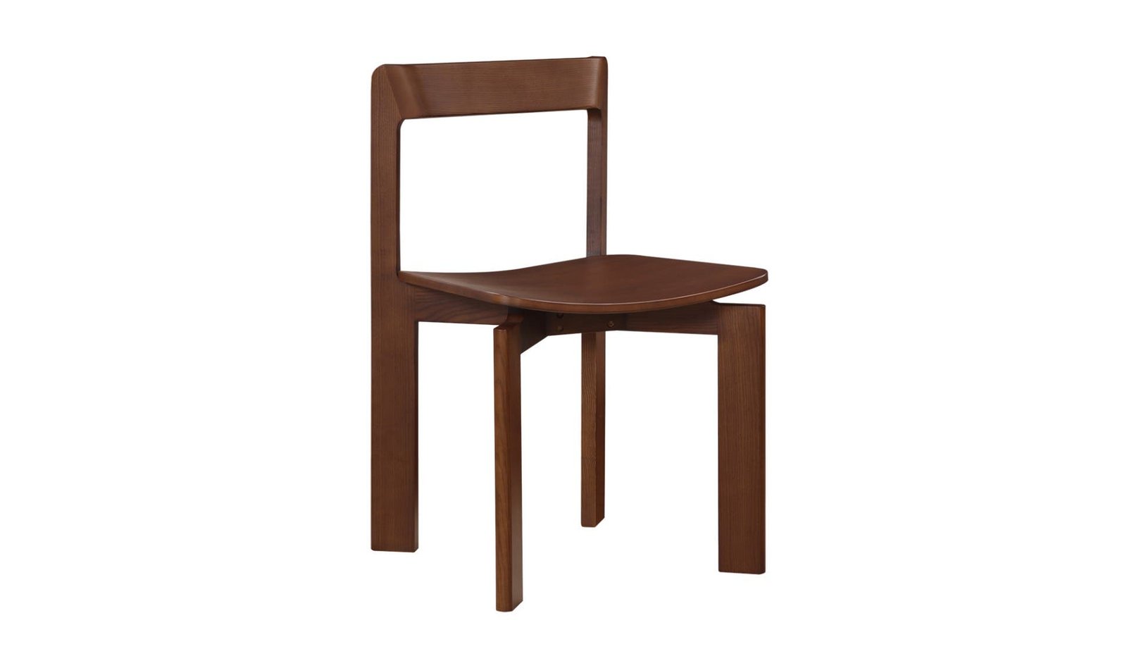 DAIFUKU DINING CHAIR BROWN ? SET OF TWO WALNUT STAINED ASH - Image 4