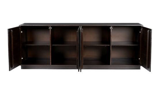DENMAN 4 DOOR SIDEBOARD DARK BROWN - Image 4