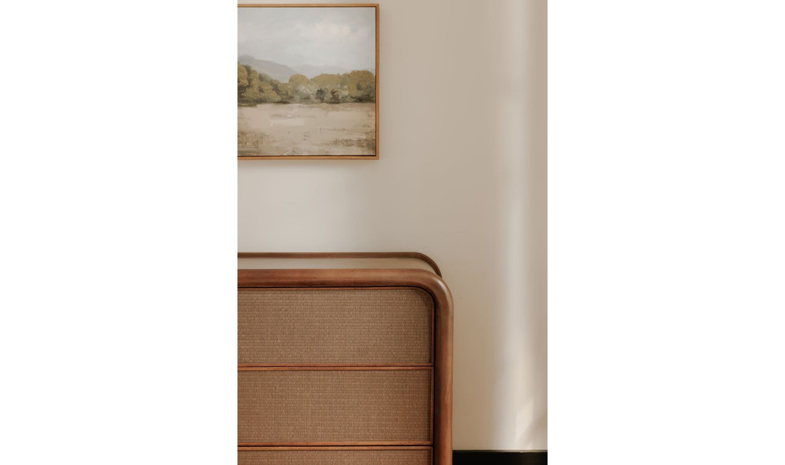 RYE 3 DRAWER NIGHTSTAND WARM BROWN BLACK - Image 3