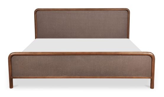 RYE QUEEN BED WARM BROWN