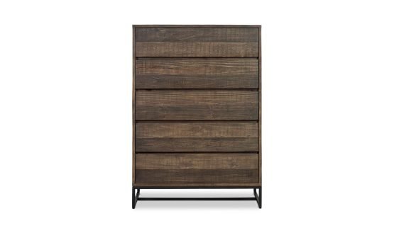 ELENA 5 DRAWER CHEST BROWN