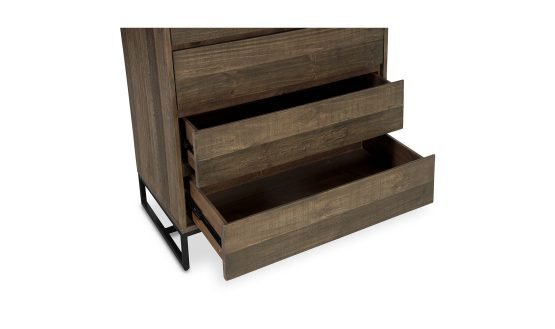 ELENA 5 DRAWER CHEST BROWN - Image 6