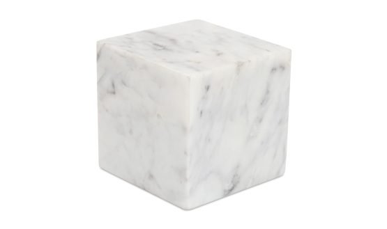 CORA CUBE TABLETOP ACCENT BANSWARA PURPLE WHITE MARBLE FLECKED STONE - Image 3