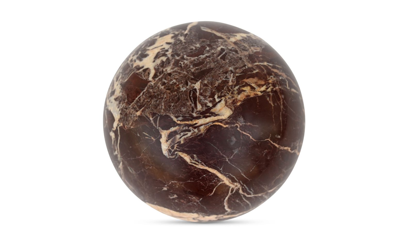 ODESSA SPHERE TABLETOP ACCENT RED LEVANTO MARBLE FLECKED STONE - Image 4