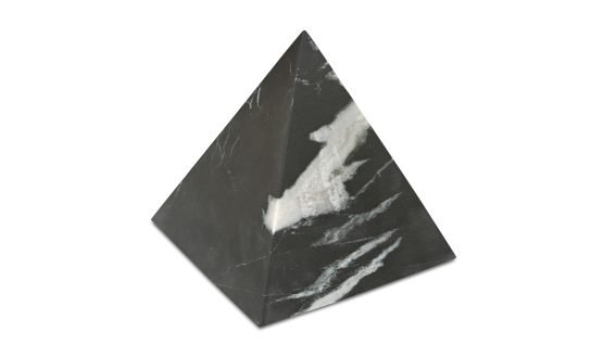 ALMA PYRAMID TABLETOP ACCENT BLACK MARBLE - Image 2