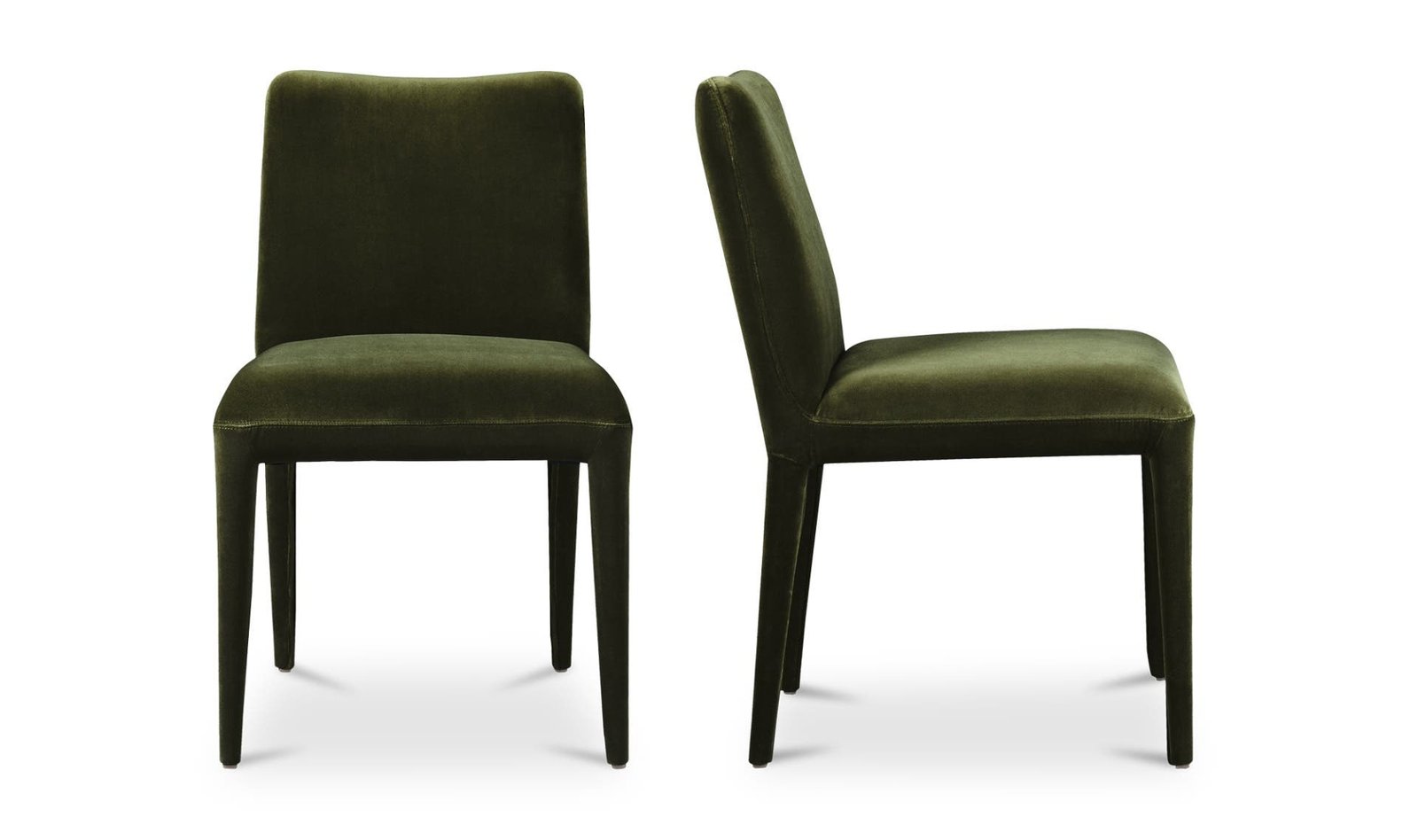 CALLA DINING CHAIR - SET OF TWO GREEN VELVET - Image 3