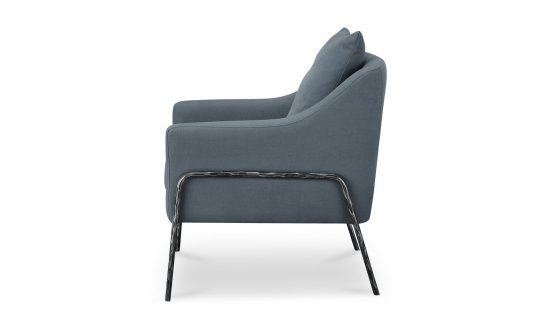ARCHER ACCENT CHAIR SLATE BLUE LINEN BLEND - Image 3