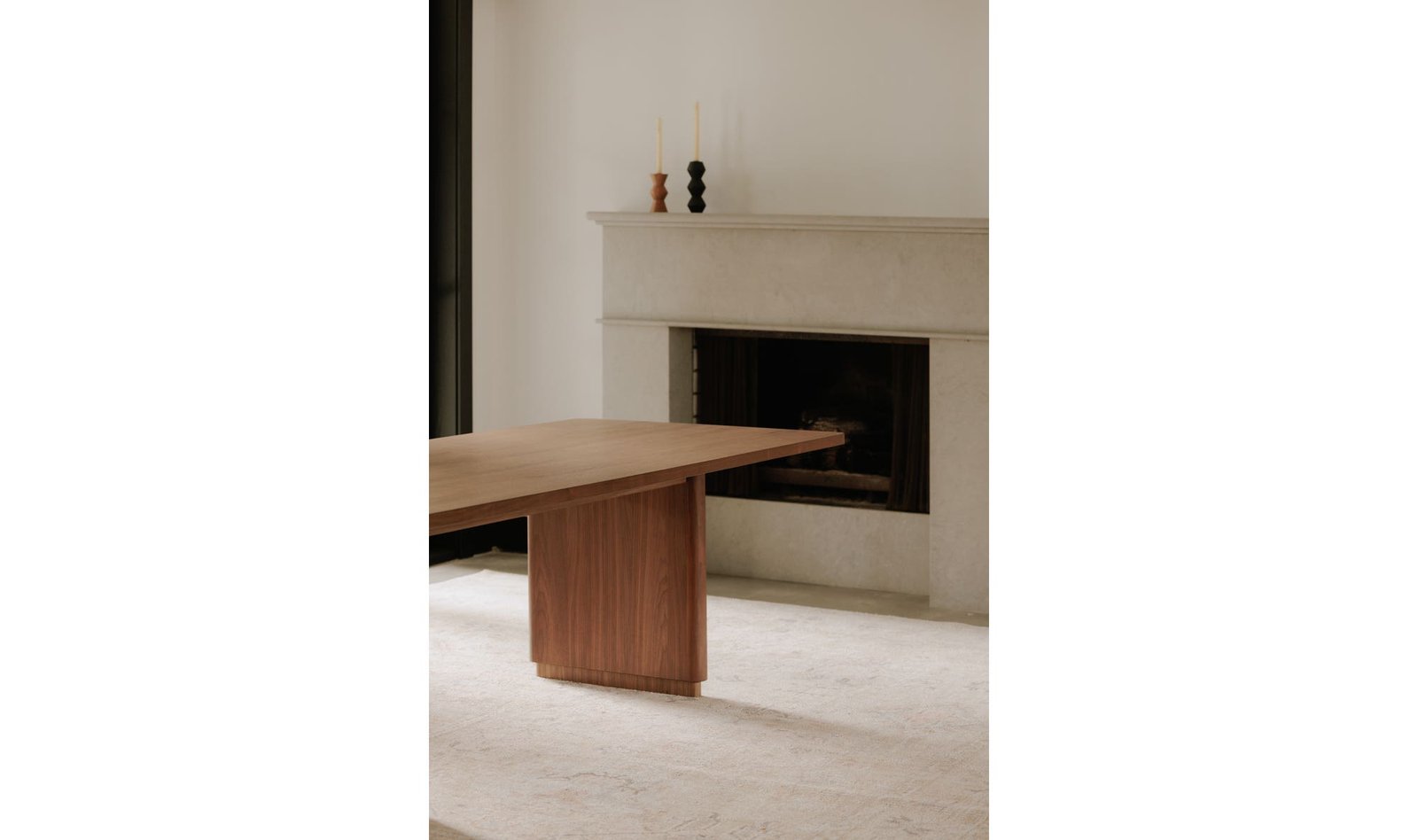 Round Off Table ROUND OFF DINING TABLE LARGE WALNUT - Metro Element