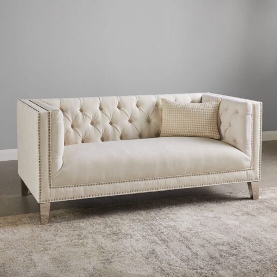 BARCELONA Loveseat GY-1455-2 Silex Beige Fabric