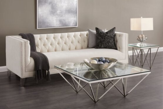 BARCELONA 3 Seat Sofa GY-1455-3 Silex Beige Fabric