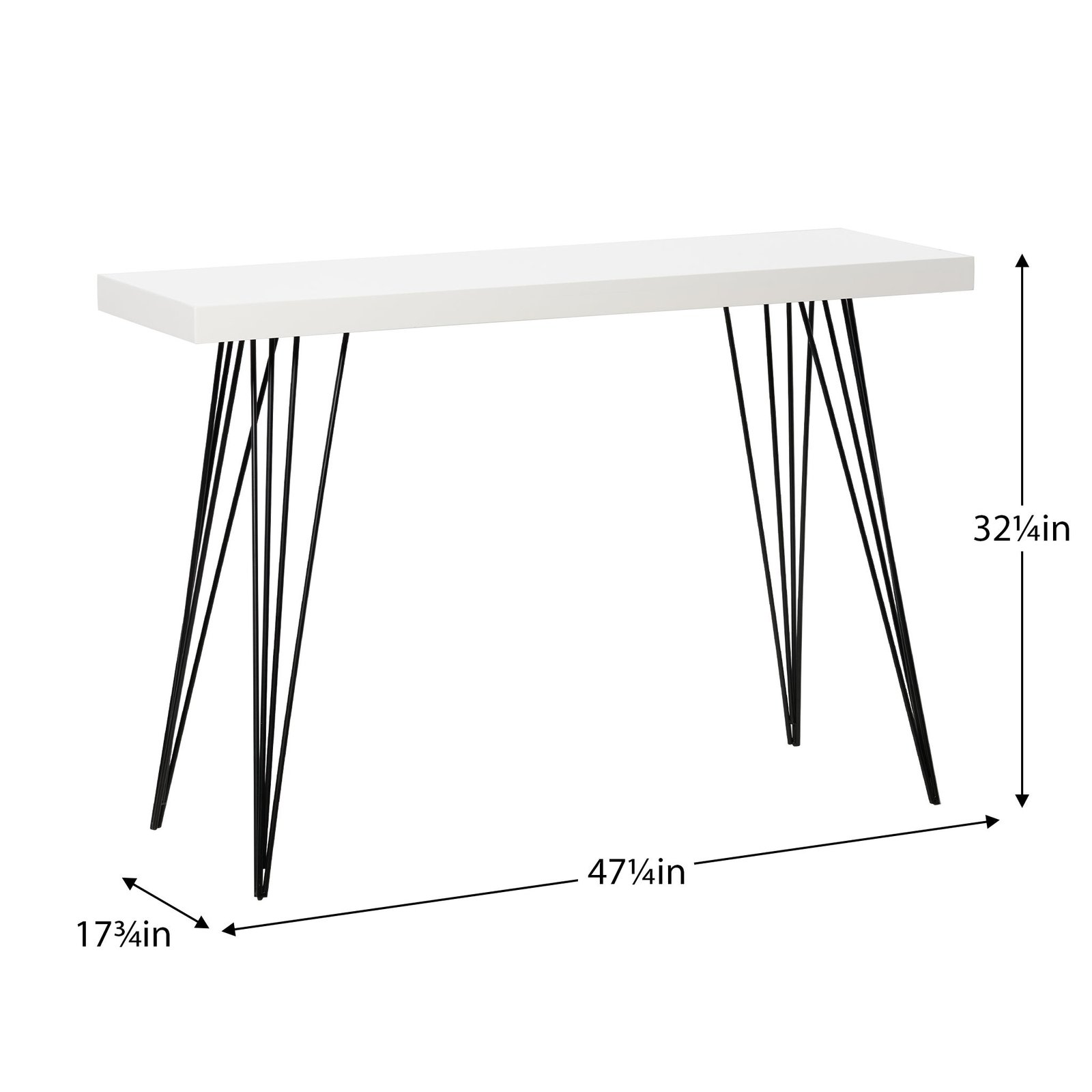 Tripod Leg Gloss White Console Table - Image 3