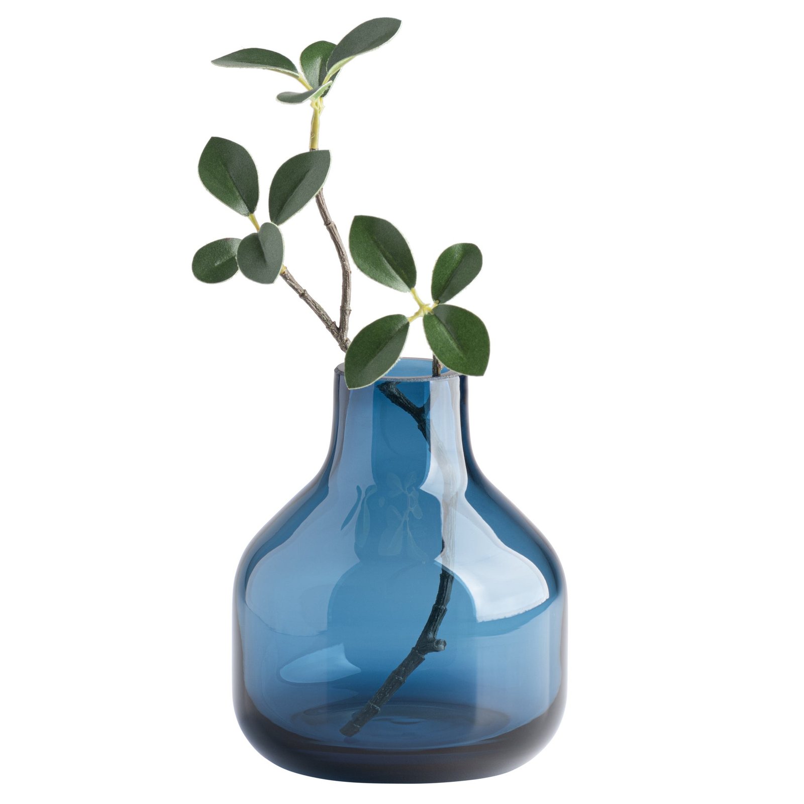 Beau Mini Bottle 5 Inch Tall Glass Vase - Blue - Image 6
