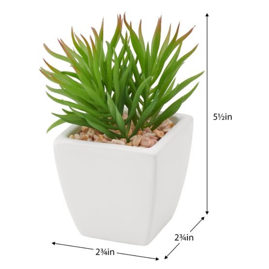 Tapered Mini Faux Succulent Potted Plant - Spike - Image 3