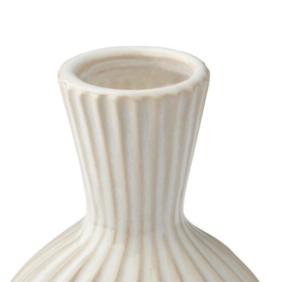 Anna Tall Gourd 6.25 Inch Tall Reactive White Glaze Ceramic Vase - Image 9