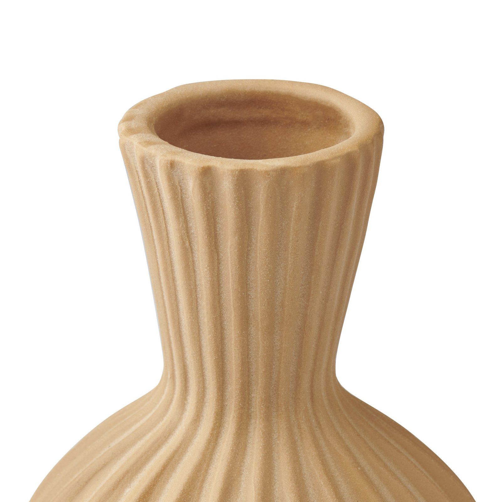 Anna Tall Gourd 6.25 Inch Tall Sandstone Glaze Ceramic Vase - Image 9