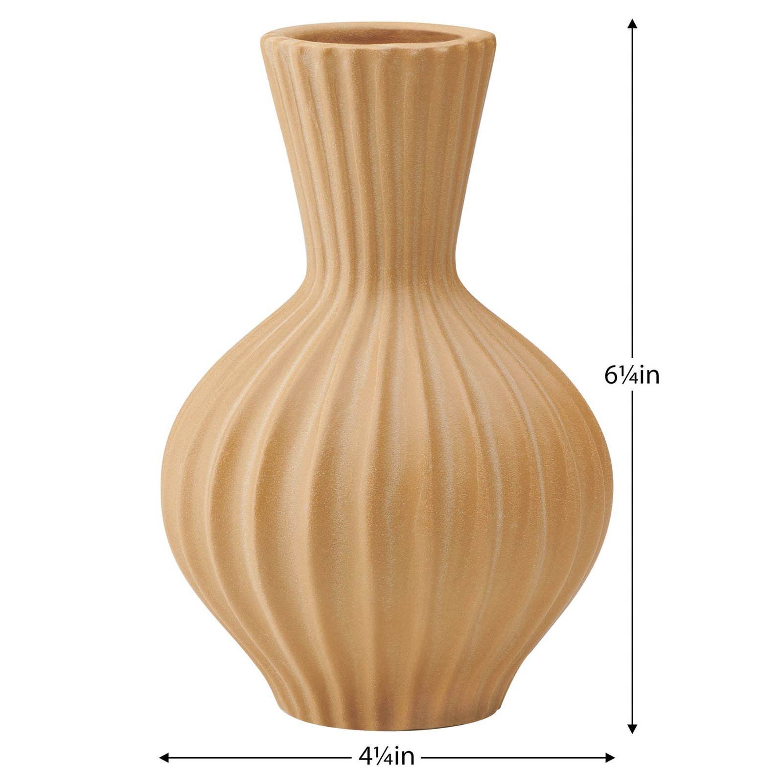 Anna Tall Gourd 6.25 Inch Tall Sandstone Glaze Ceramic Vase - Image 10
