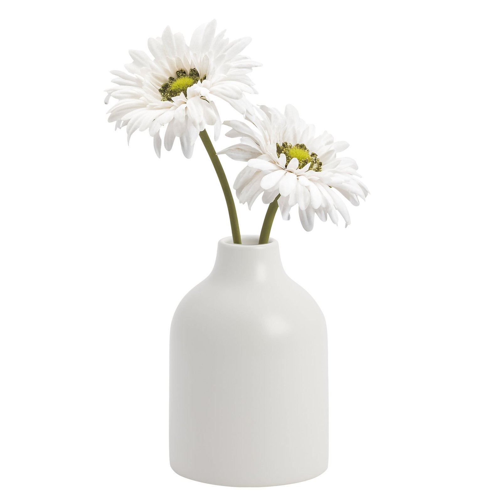 Komi 5.5 Inch Tall Ceramic Bottle Vase - White - Image 6