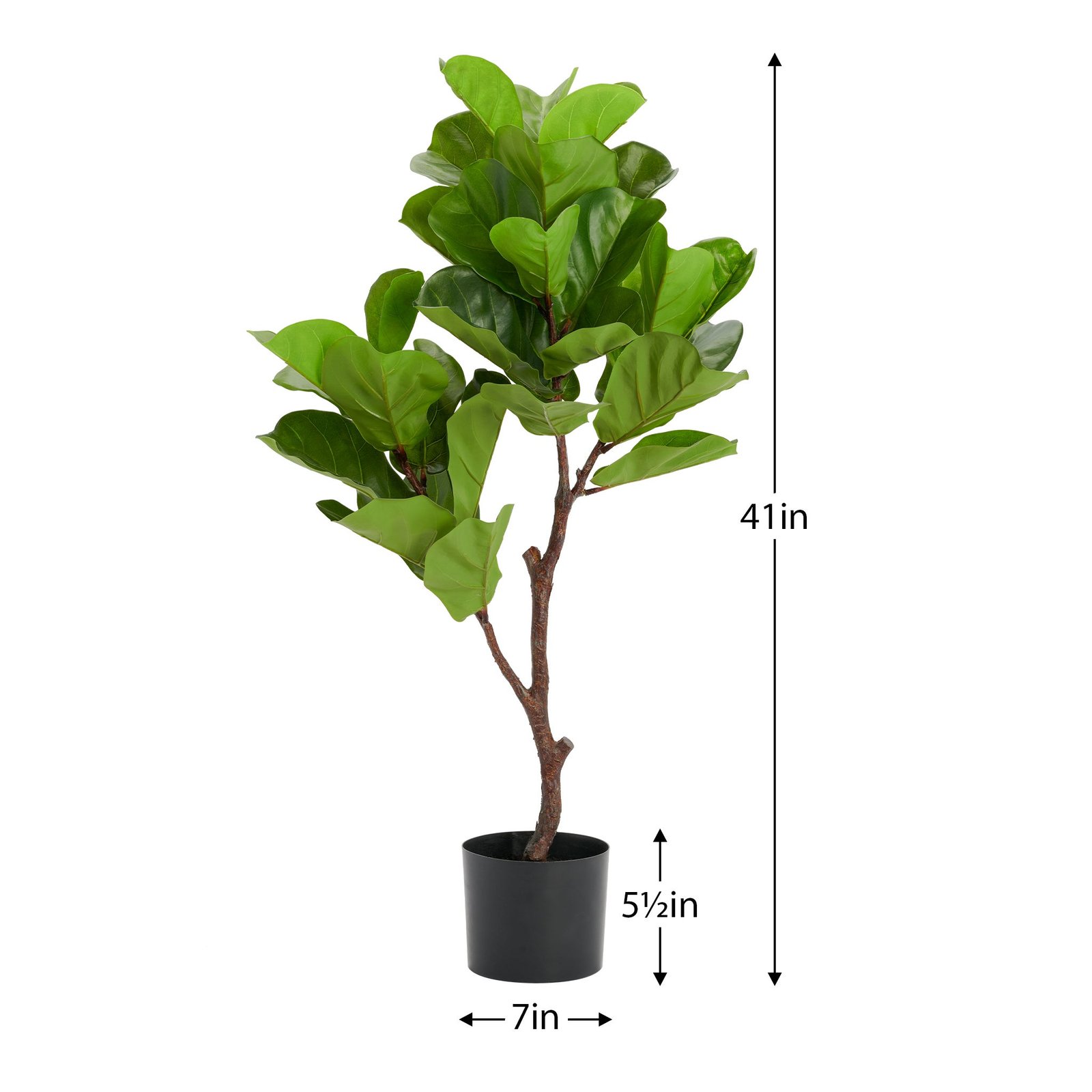 Fiddleleaf Tree 41 Inch Tall Potted Faux Plant - Image 4