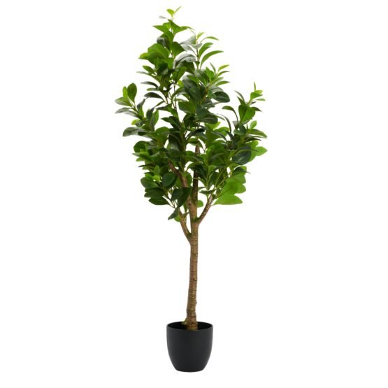 Peperomia Tree 51 Inch Tall Potted Faux Plant - Image 4