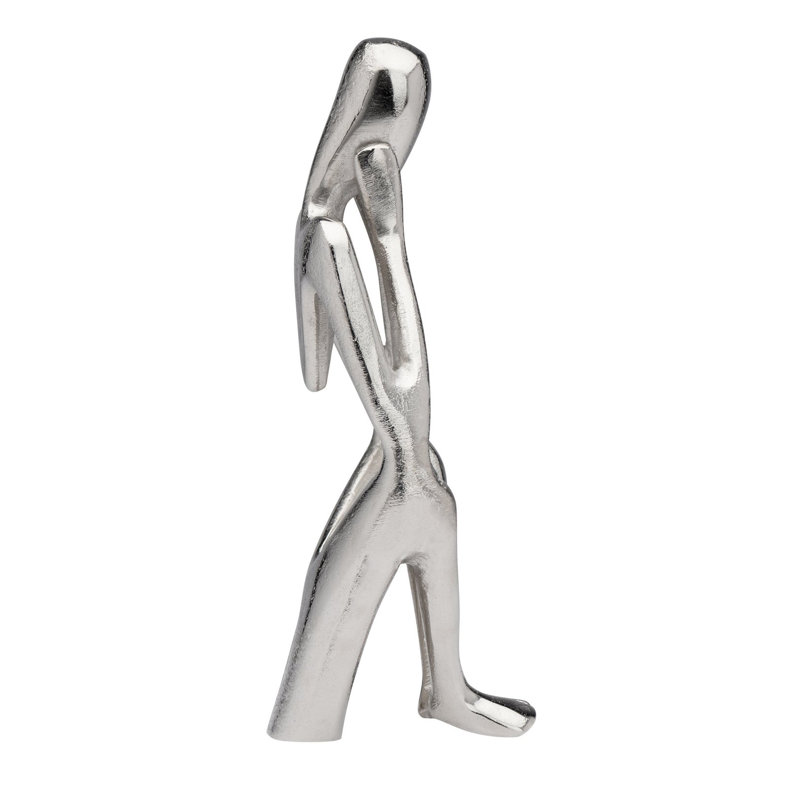 Pensive Figure 9h" Aluminum Decor Sculpture - 2 Knees Up - Image 2