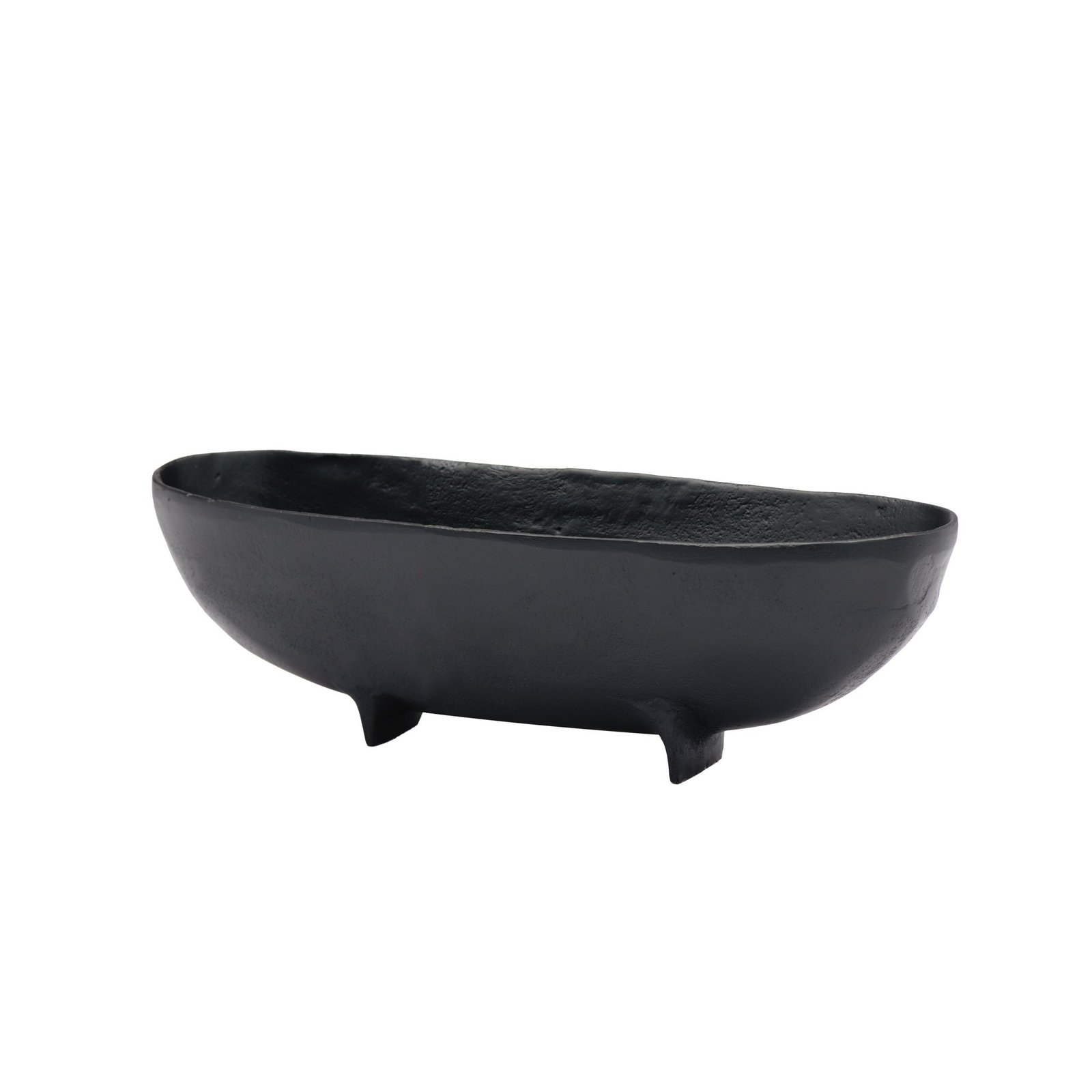 Talua 11.5L” Black Aluminum Footed Boat Bowl - Image 5