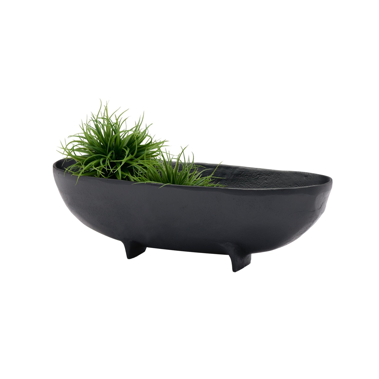 Talua 11.5L” Black Aluminum Footed Boat Bowl - Image 2