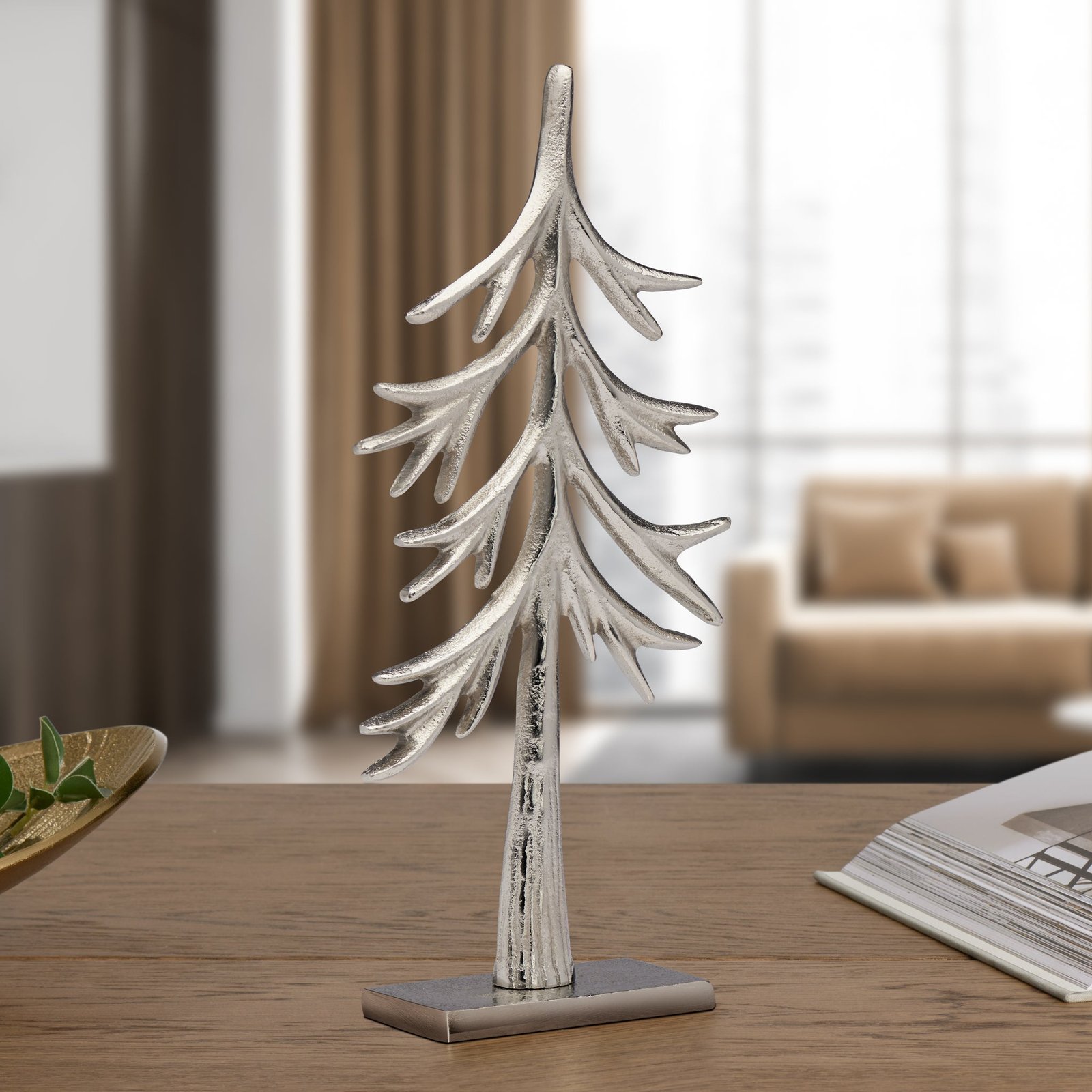 Sitka Spruce Tree 14h" Aluminum Decor Sculpture
