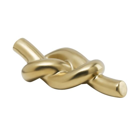 Ceramic Knot Matte Gold 8L” Decor Sculpture - Image 5