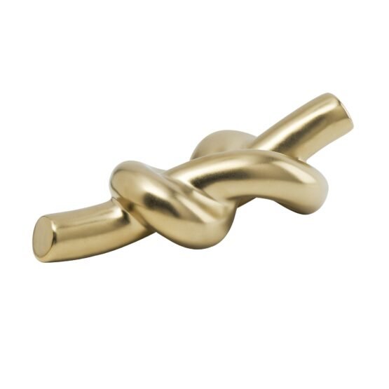 Ceramic Knot Matte Gold 8L” Decor Sculpture - Image 2