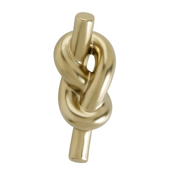 Ceramic Knot Matte Gold 8L” Decor Sculpture - Image 3