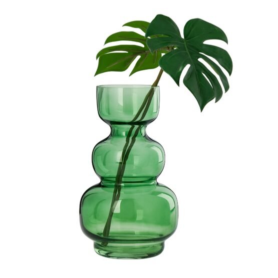 Riva Multi Bulb Green Glass 9.5 Inch Tall Vase - Image 2