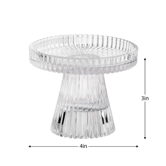 Anya Faceted Glass 3 Inch Tall Reversible Pillar/Tealight Candle Holder - Image 3