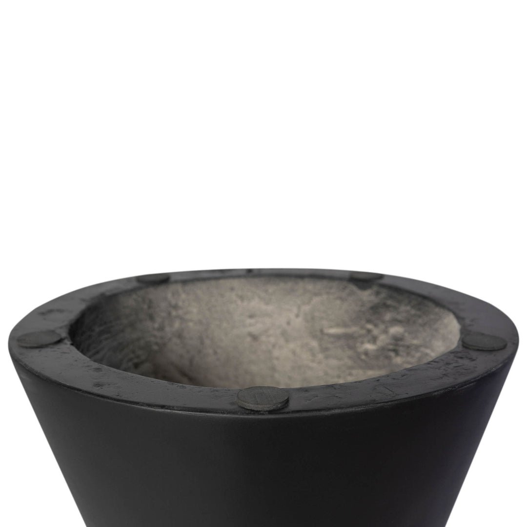 Concrete Hourglass Side Table - Black - Image 5