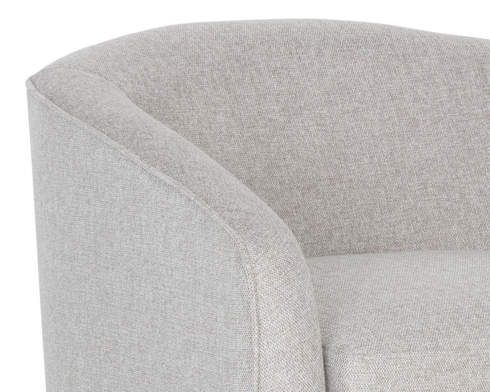 Hazel Swivel Lounge Chair - Gold Belfast Heather Grey - Image 7