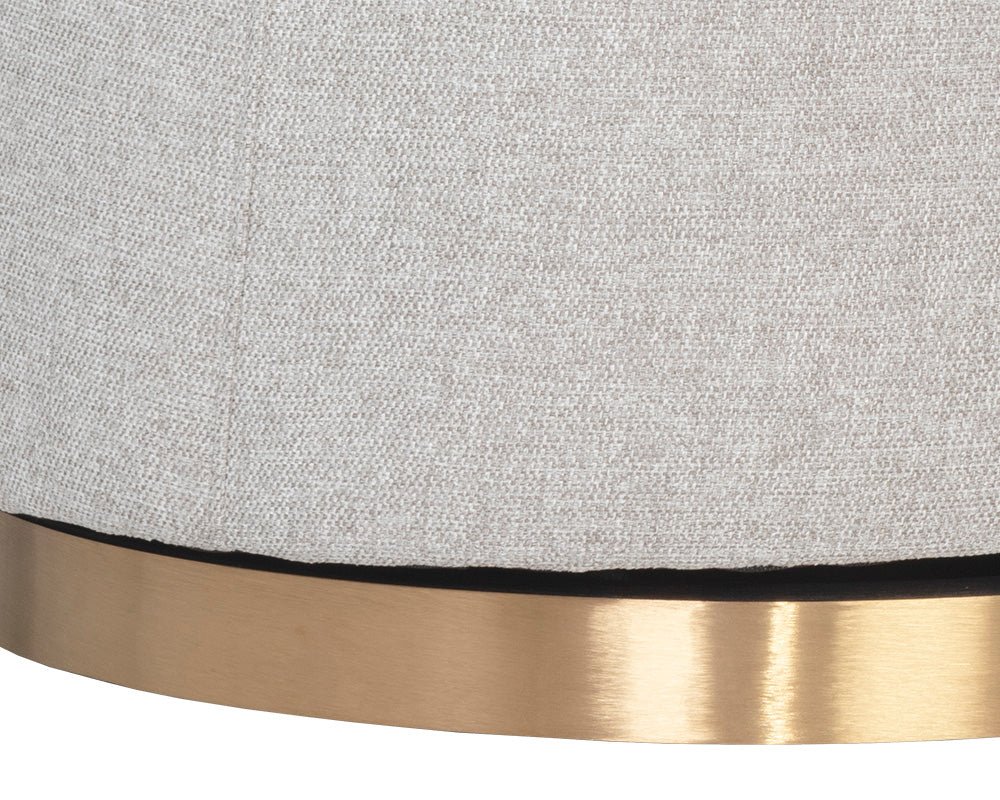 Hazel Swivel Lounge Chair - Gold Belfast Heather Grey - Image 8