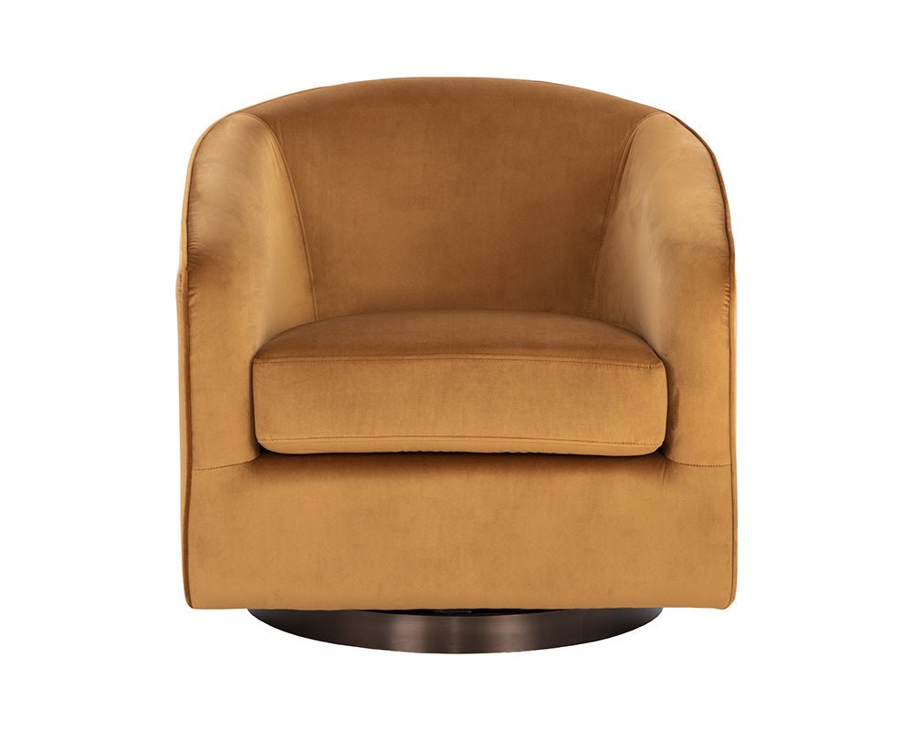 Hazel Swivel Lounge Chair - Dark Bronze Gold Sky - Image 3