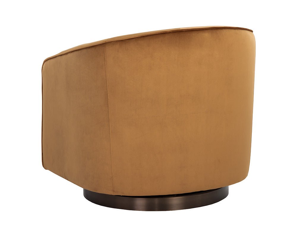Hazel Swivel Lounge Chair - Dark Bronze Gold Sky - Image 5