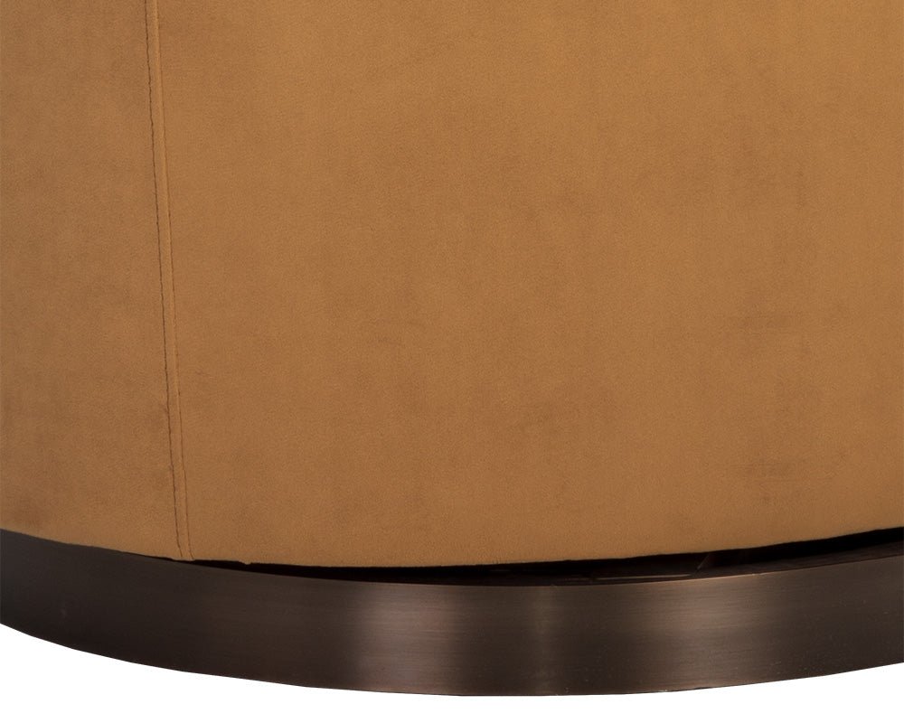 Hazel Swivel Lounge Chair - Dark Bronze Gold Sky - Image 8