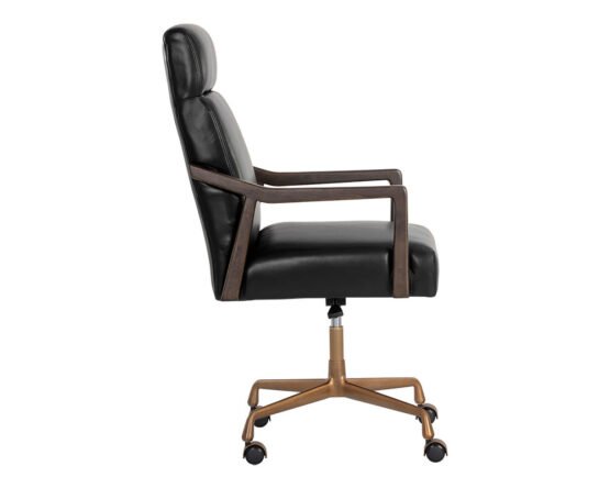 Collin Office Chair - Brown Cortina Black - Image 4