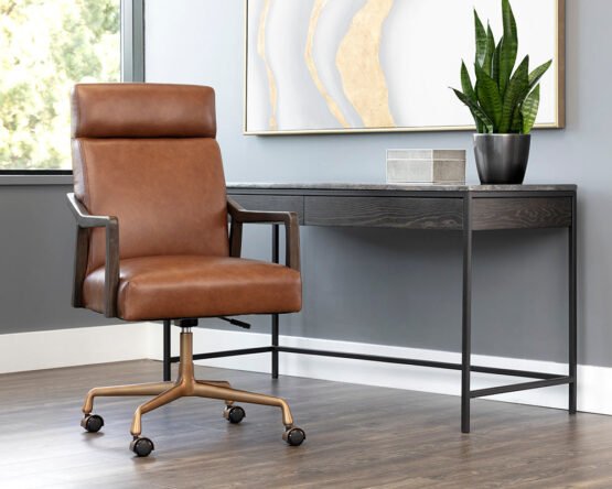 Collin Office Chair - Brown Shalimar Tobacco - Image 2