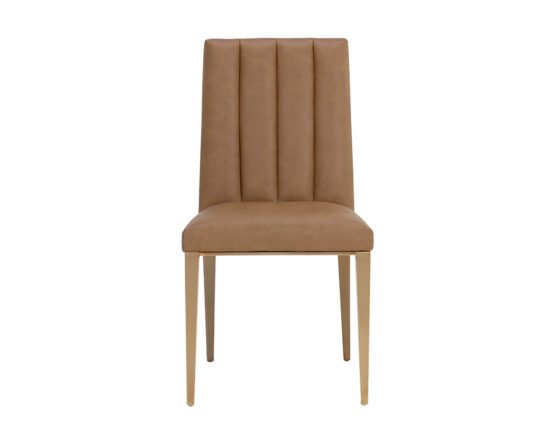 Wilbur Dining Chair Milliken Cognac - Image 3