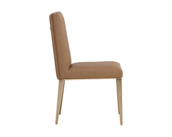 Wilbur Dining Chair Milliken Cognac - Image 4