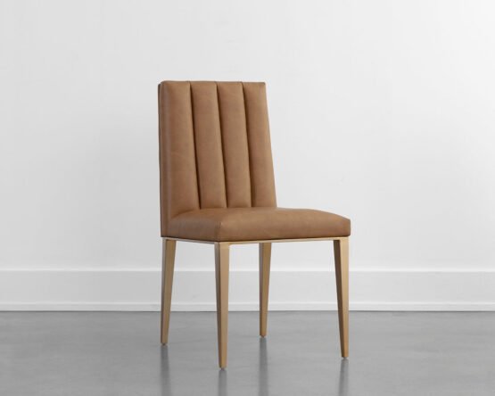 Wilbur Dining Chair Milliken Cognac - Image 2