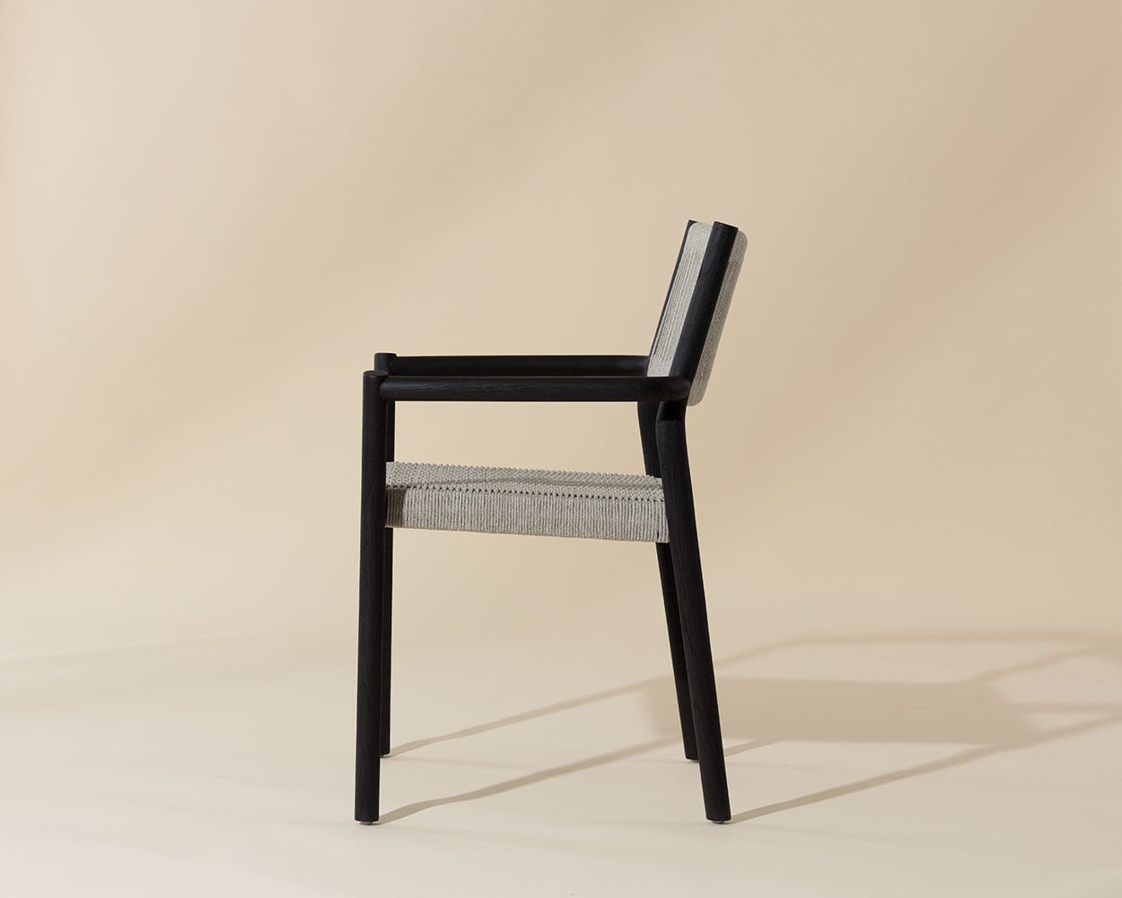 Kavala Stackable Dining Armchair - Charcoal Light Grey - Image 3