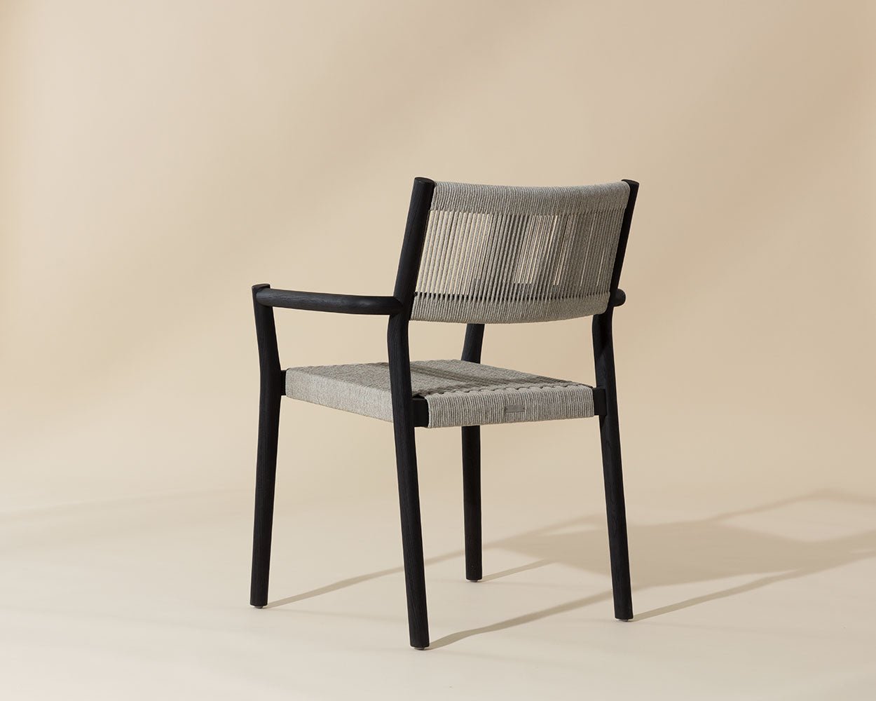 Kavala Stackable Dining Armchair - Charcoal Light Grey - Image 4