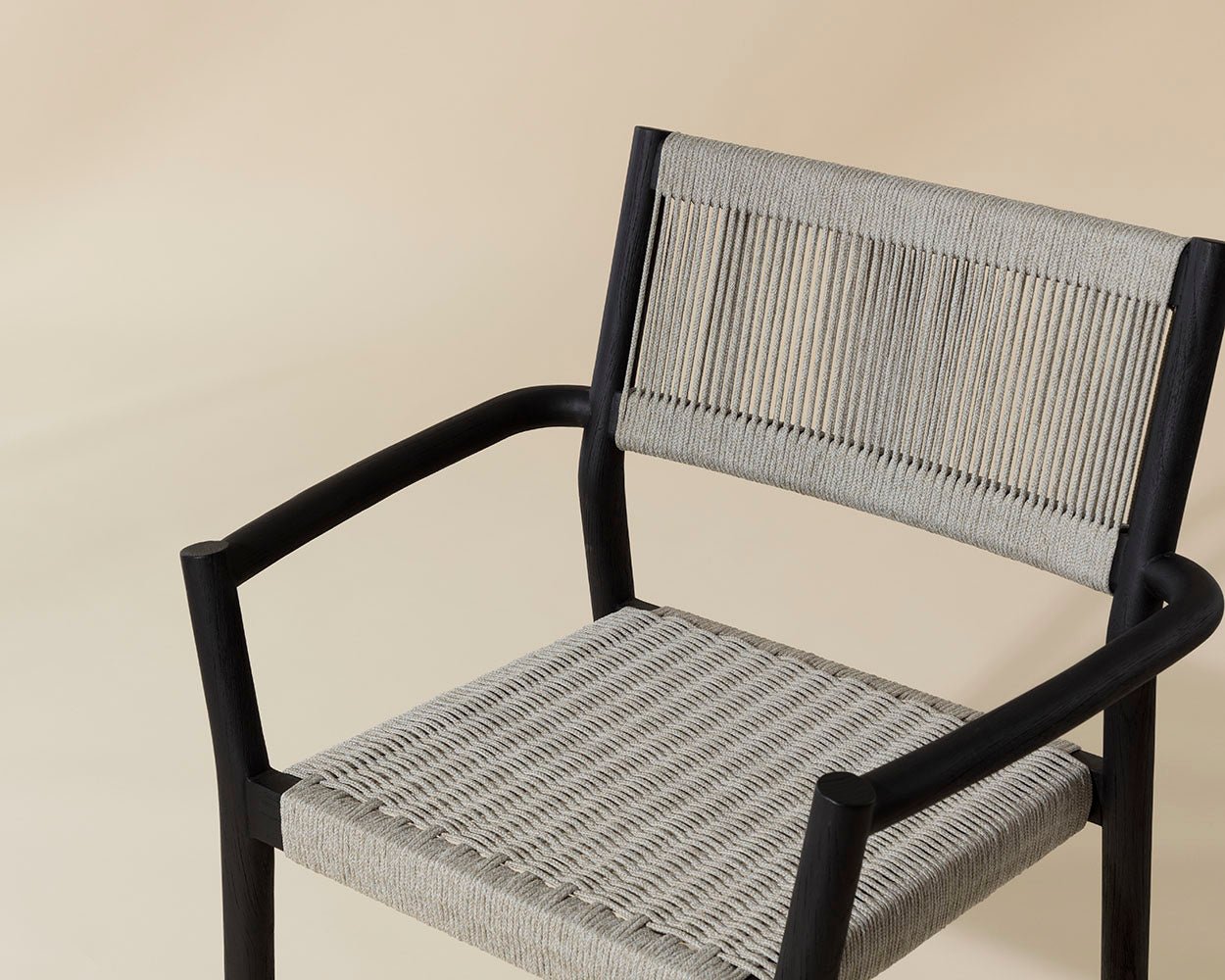 Kavala Stackable Dining Armchair - Charcoal Light Grey - Image 7