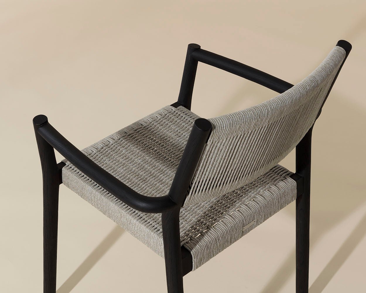 Kavala Stackable Dining Armchair - Charcoal Light Grey - Image 8